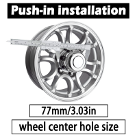 3.03” Push-Thru Center car hub caps