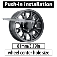 3.19” Push-Thru Wheel Rim Hubcap