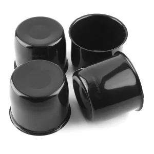 4.25'' Push Through Center Caps Black for Truck SUV
