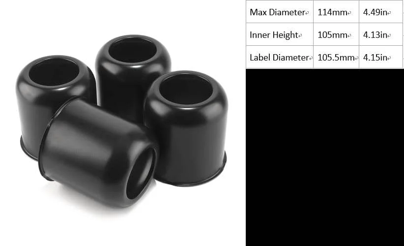 Opened-End Push Through Center Cap for Trailer
