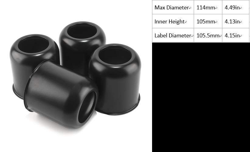 Opened-End Push Through Center Cap for Trailer