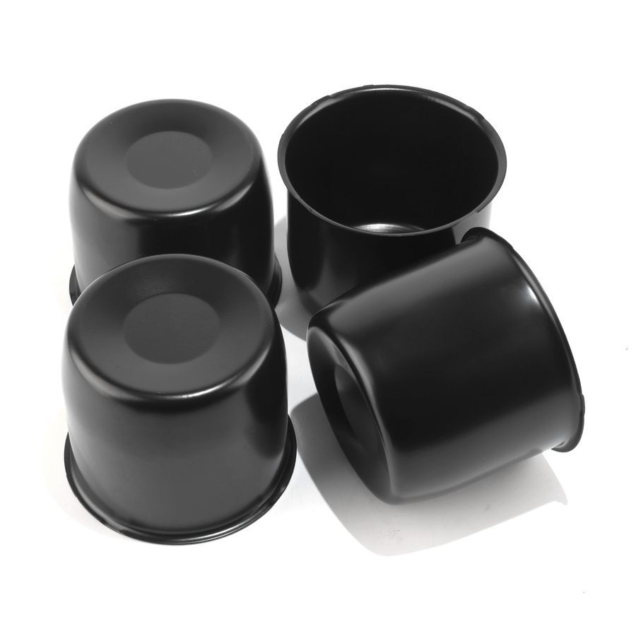 Push Through Center Caps Matte Black 4.25" for Truck Trailer SUV RV